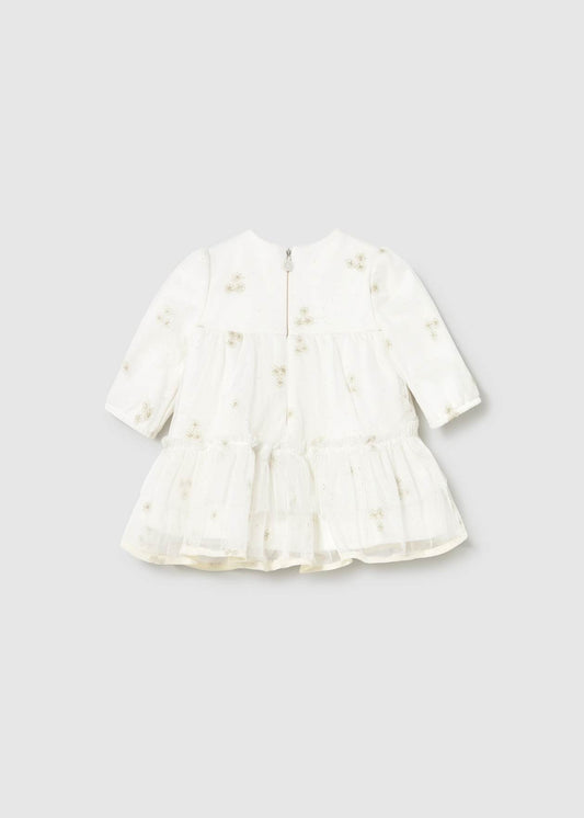VESTIDO NIÑA CEREMONIA TUL CRUDO MAYORAL