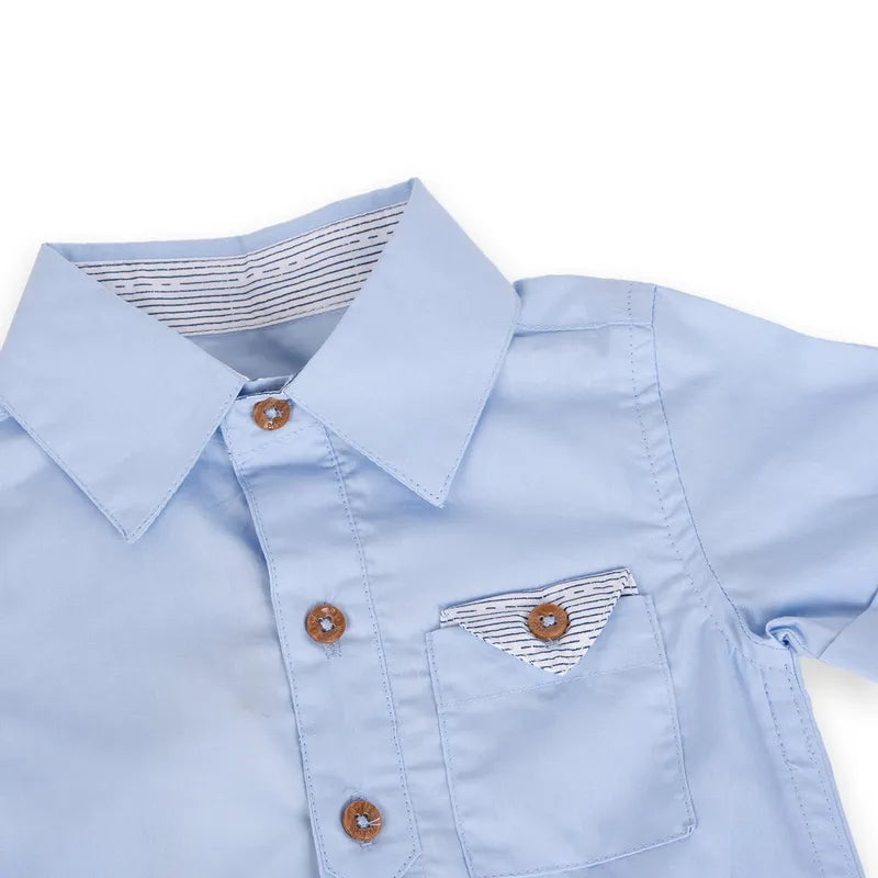 CAMISA NIÑO CELESTE