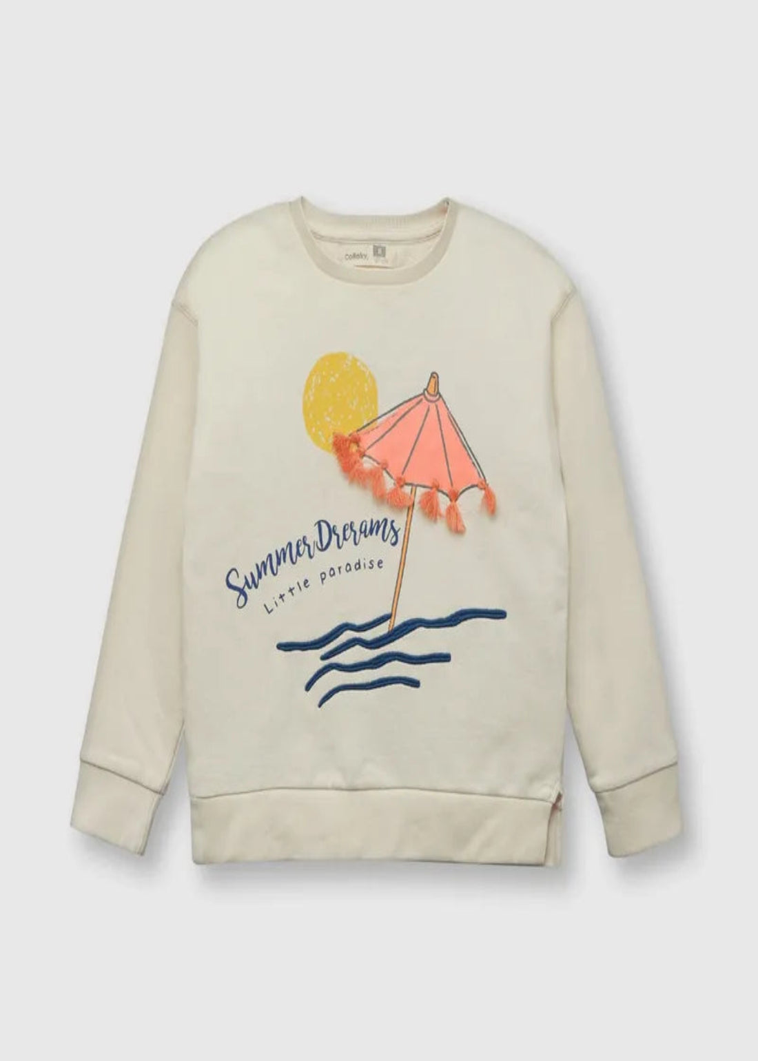 POLERON NIÑA CERRADO CRUDO