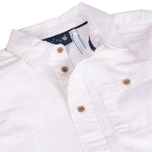 Camisa niño blanca manga larga Pillin - detalle puños