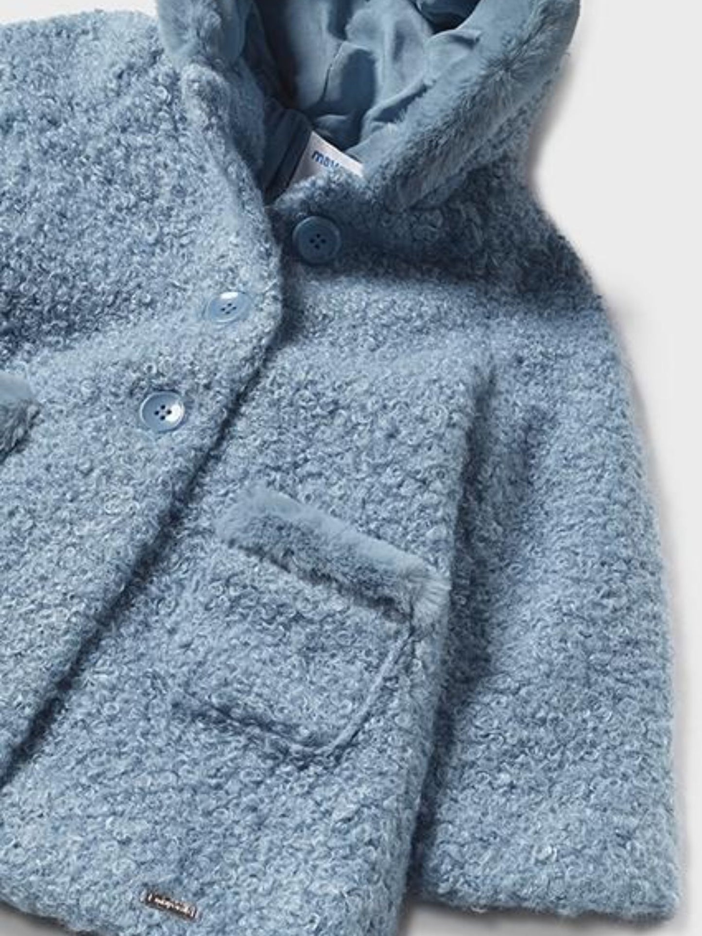 ABRIGO NIÑA RIZO AZUL MAYORAL