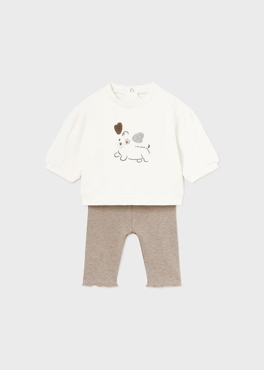 CONJUNTO NIÑA POLERON Y CALZA TIRAMISU MAYORAL