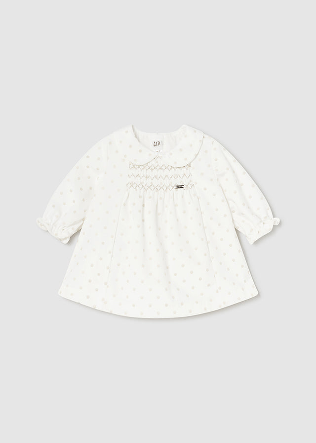 VESTIDO NIÑA BLANCO MAYORAL