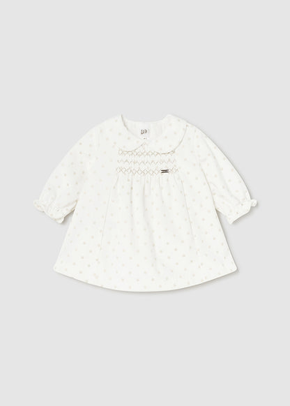VESTIDO NIÑA BLANCO MAYORAL