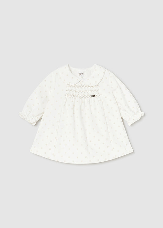 VESTIDO NIÑA BLANCO MAYORAL
