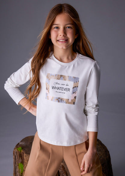 POLERA NIÑA ML NATA-NUDE MAYORAL
