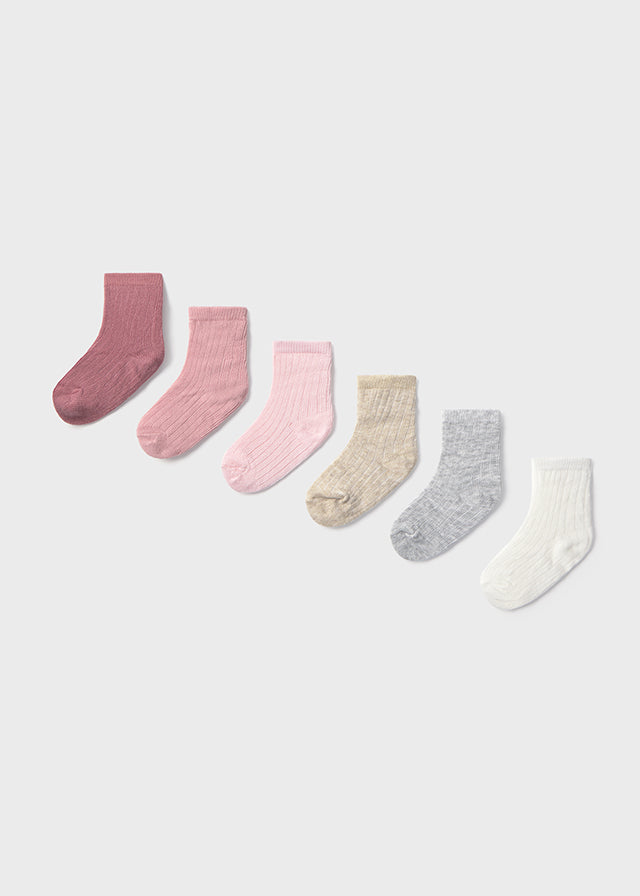 SET CALCETINES NIÑA 6 PARES ROSAS MAYORAL