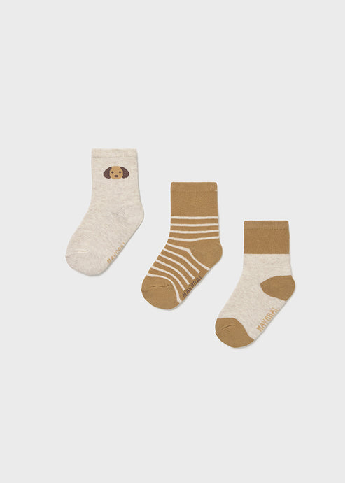 SET CALCETINES NIÑO 3 PARES CARAMELO MAYORAL