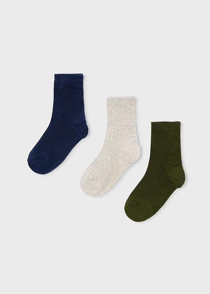 SET CALCETINES NIÑO 3 PARES OLIVA MAYORAL