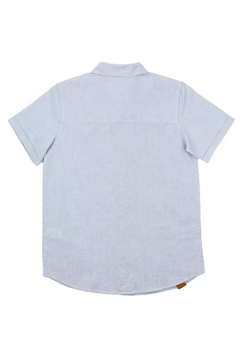 CAMISA NIÑO CELESTE RAYAS