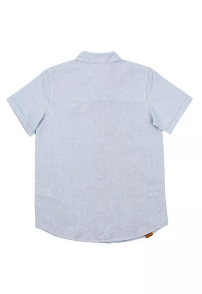 CAMISA NIÑO CELESTE RAYAS