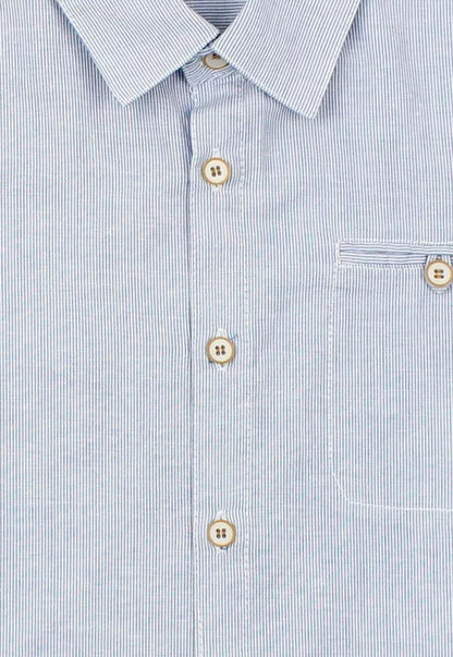 CAMISA NIÑO CELESTE RAYAS