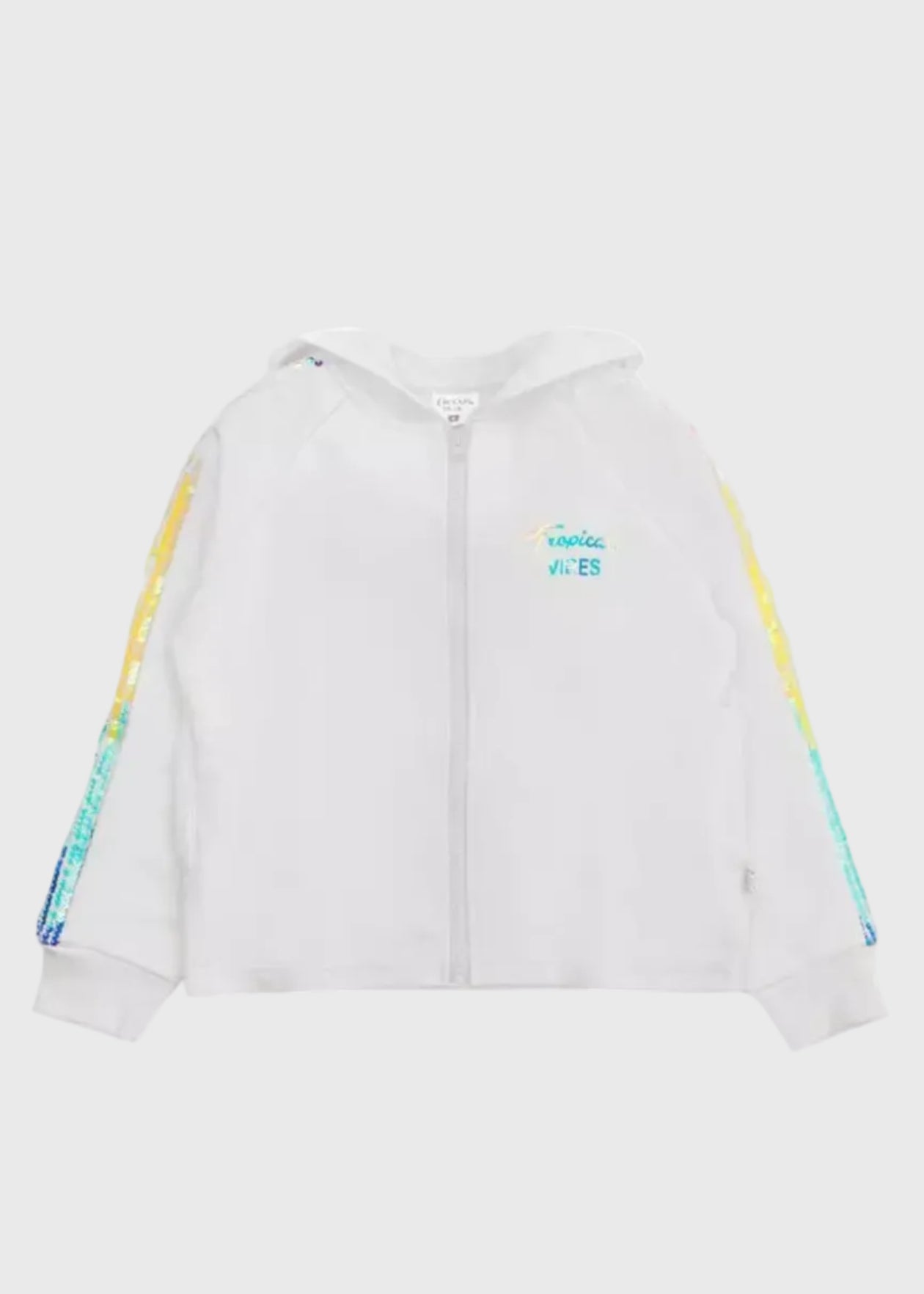 POLERON NIÑA CIERRE BLANCO