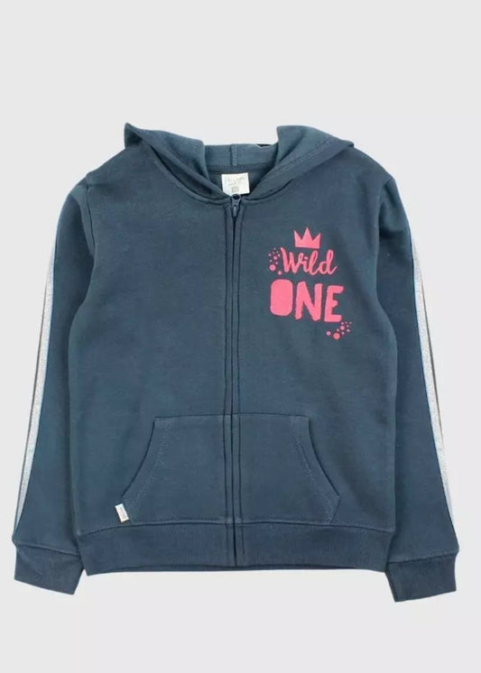 POLERON NIÑA CIERRE AZUL