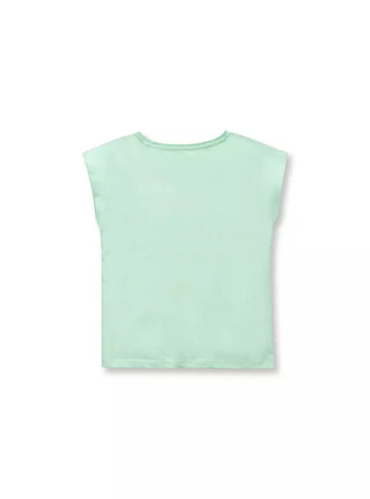 Polera niña verde claro Good Time - detalle