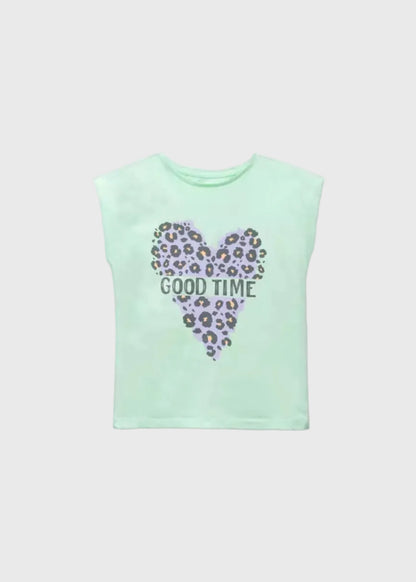 POLERA NIÑA VERDE CLARO