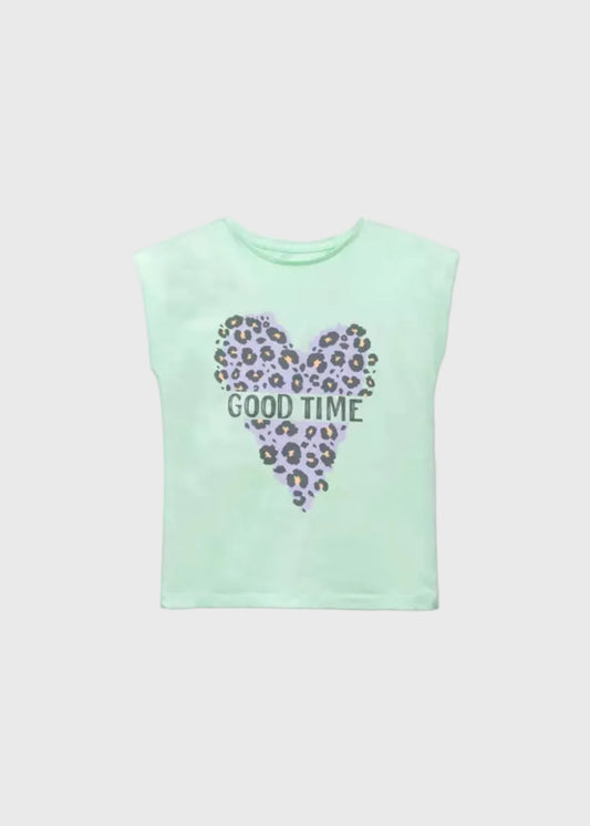 POLERA NIÑA VERDE CLARO