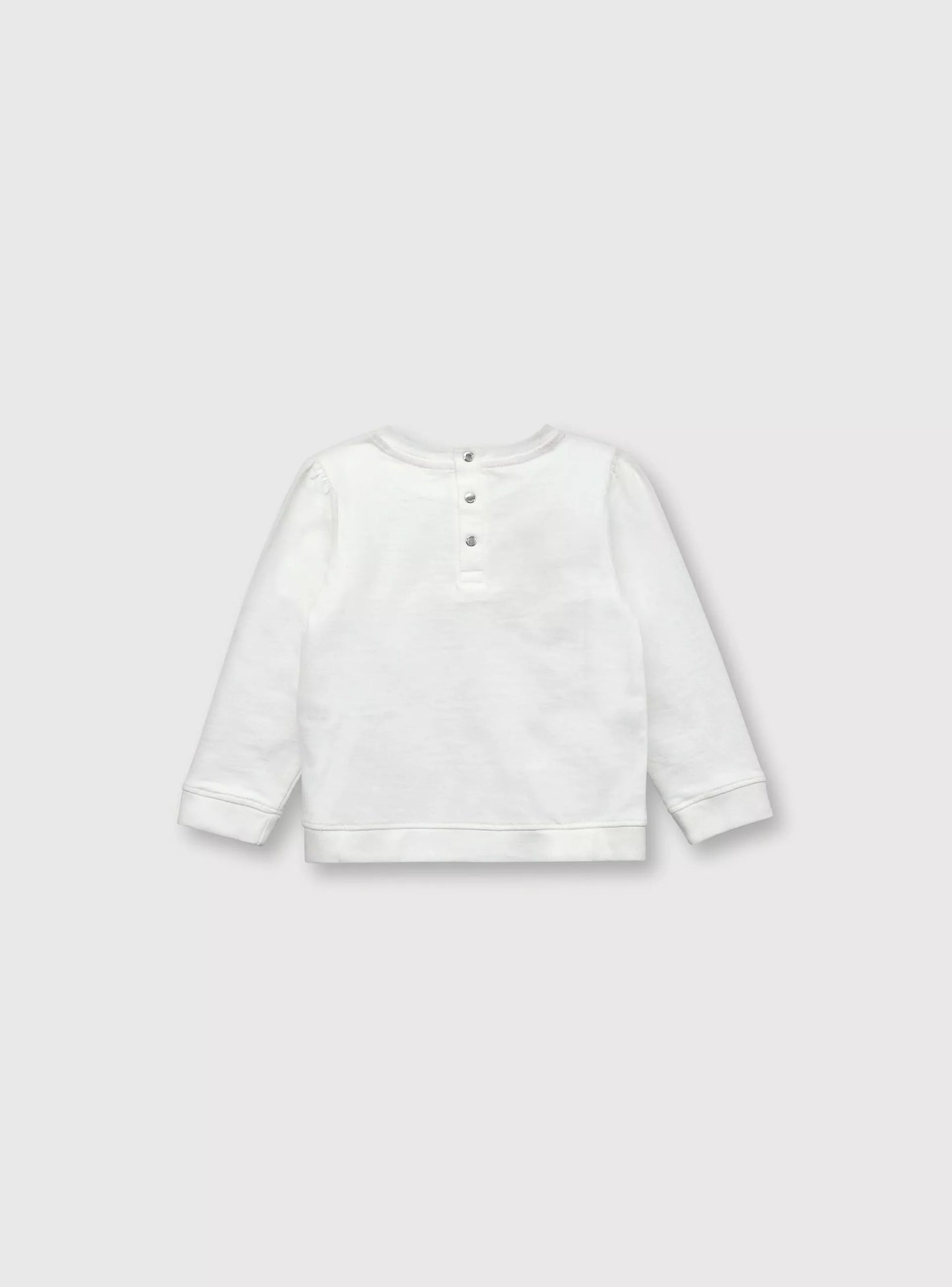 POLERON NIÑA CERRADO BLANCO