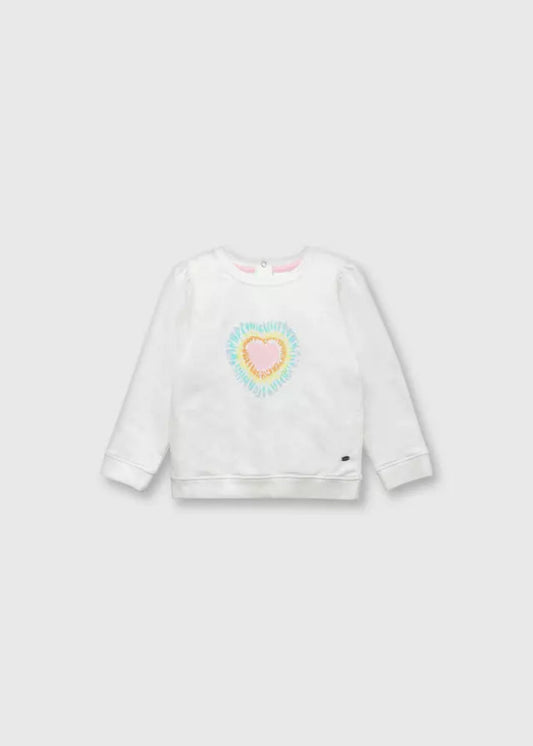 POLERON NIÑA CERRADO BLANCO