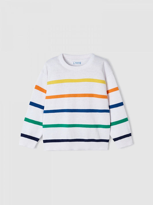 SUÉTER NIÑO BLANCO RAYAS MAYORAL