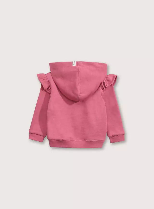 POLERON NIÑA CIERRE ROSADO