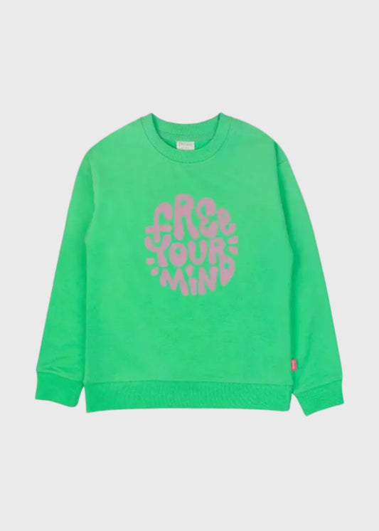 POLERON NIÑA CERRADO VERDE