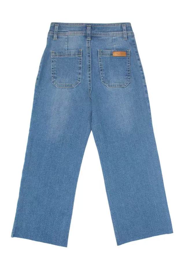 JEANS NIÑA PALAZZO AZUL