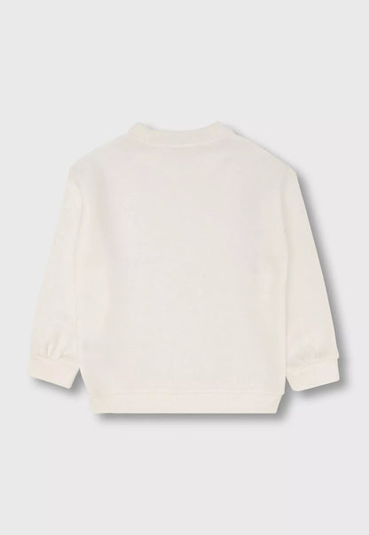 POLERON NIÑA CERRADO BLANCO