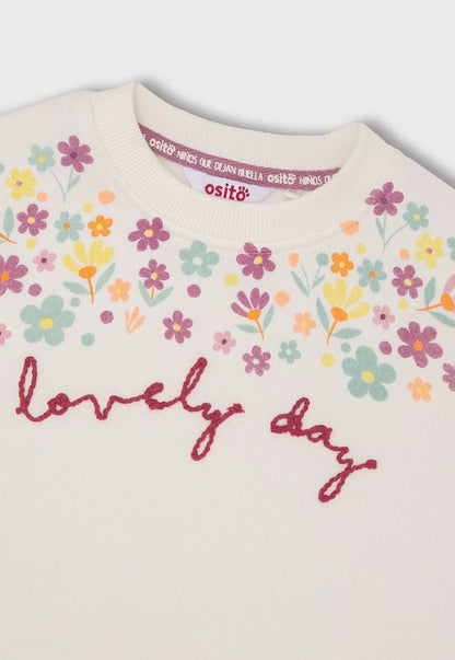 POLERON NIÑA CERRADO BLANCO