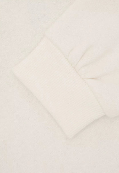 POLERON NIÑA CERRADO BLANCO