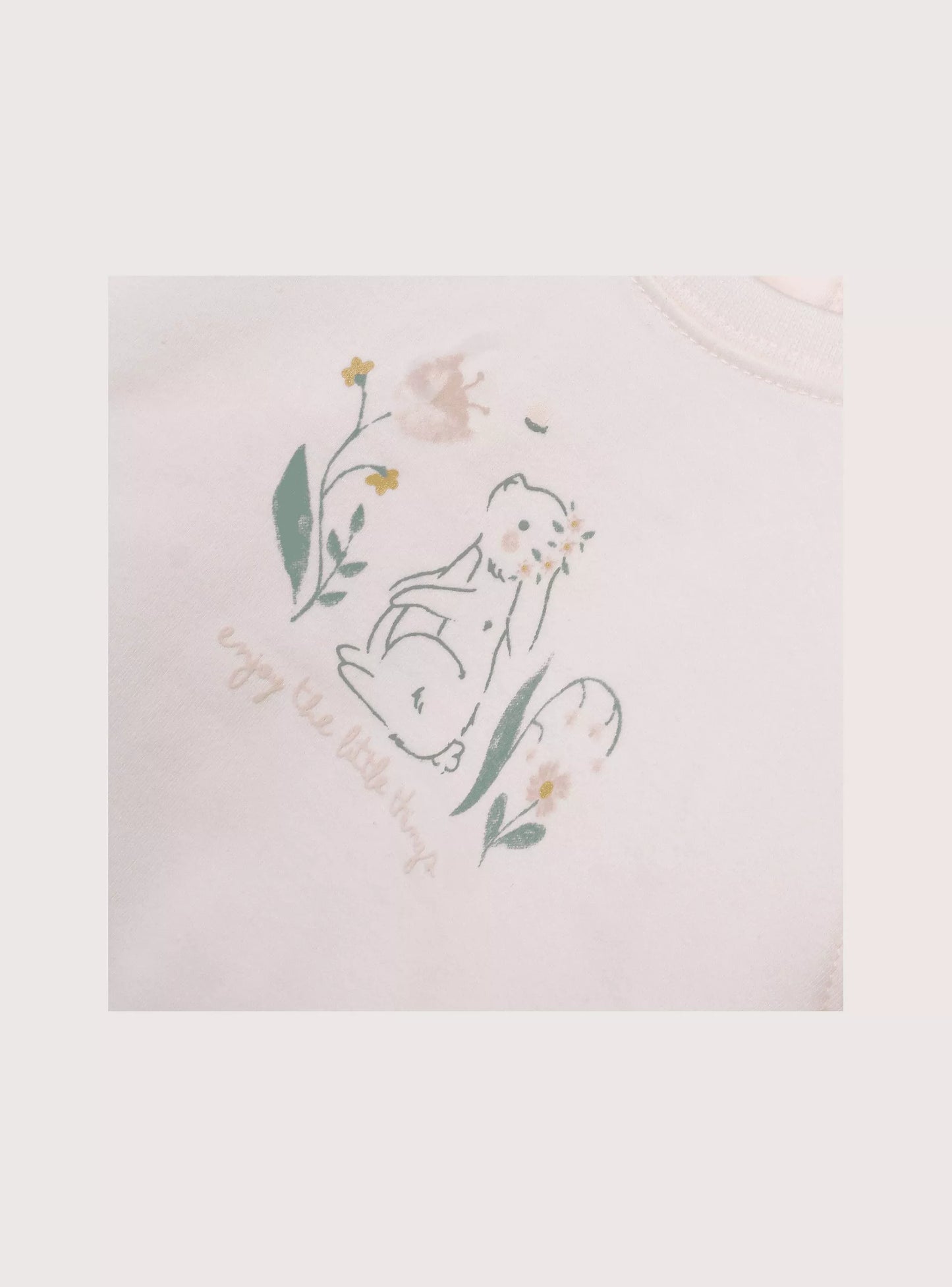 POLERON NIÑA CERRADO ROSADO CONEJO