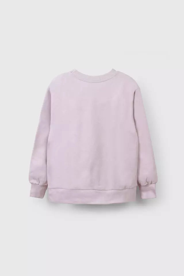 POLERON NIÑA CERRADO LILA