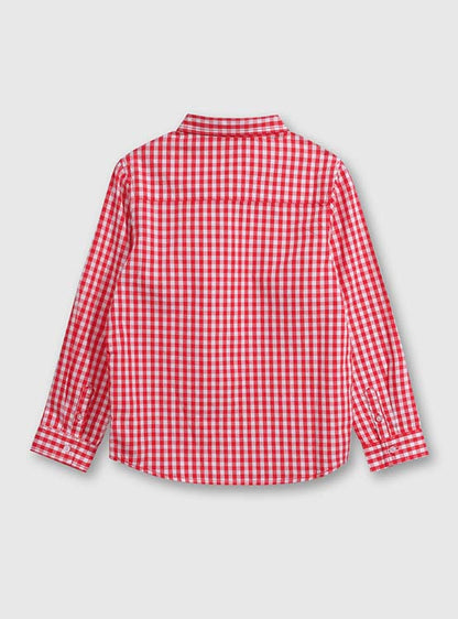 CAMISA NIÑO CUADROS ROJO