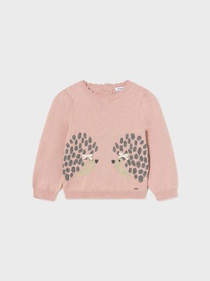 SUÉTER NIÑA ROSADO JACQUARD MAYORAL