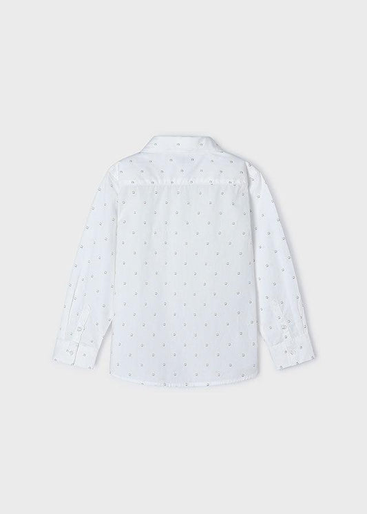 Camisa niño blanca Mayoral - detalle