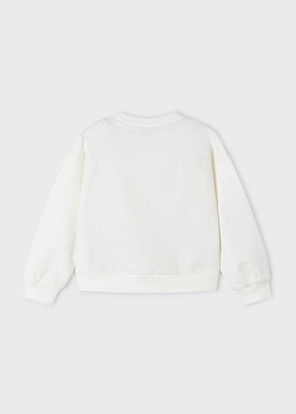 POLERON NIÑA CERRADO CRUDO MAYORAL