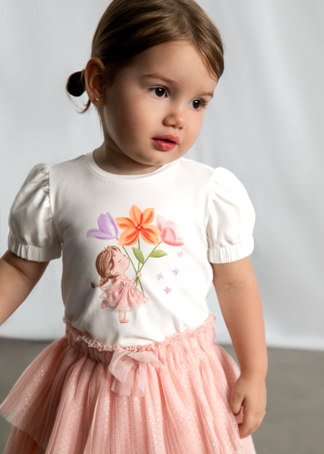 Polera Niña MC Flores Crublossom Mayoral
