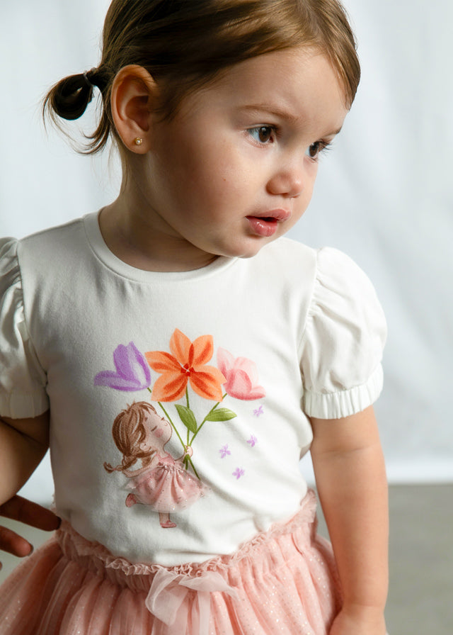 Polera Niña MC Flores Crublossom Mayoral