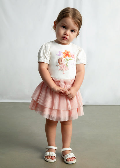 Polera Niña MC Flores Crublossom Mayoral