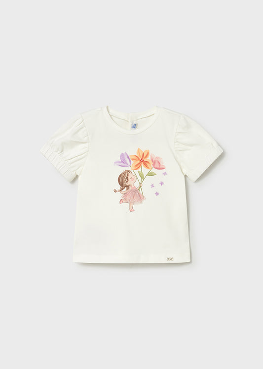Polera Niña MC Flores Crublossom Mayoral