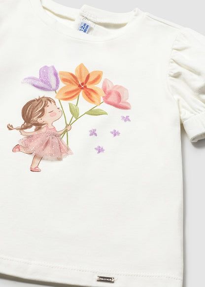 Polera Niña MC Flores Crublossom Mayoral