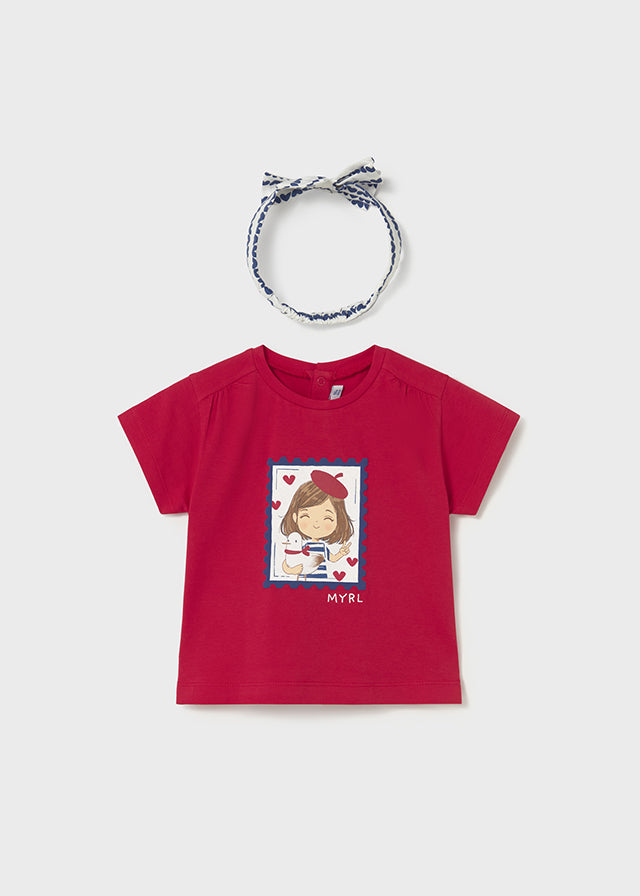 Polera Niña MC Cintillo Rojo Mayoral