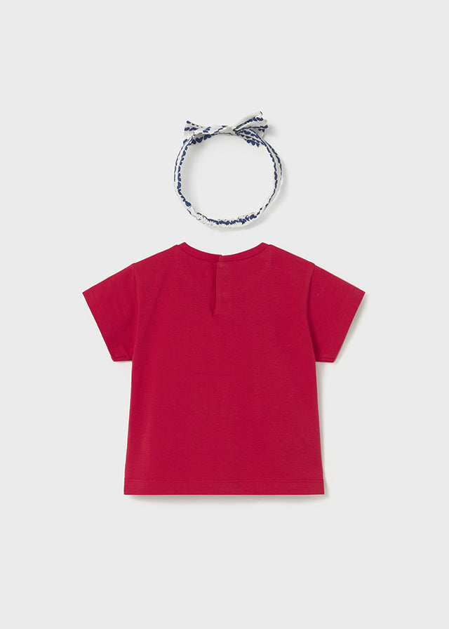 Polera Niña MC Cintillo Rojo Mayoral