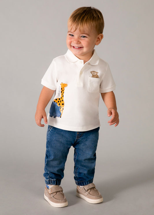 Polera Niño MC Polo Animales Nata Mayoral