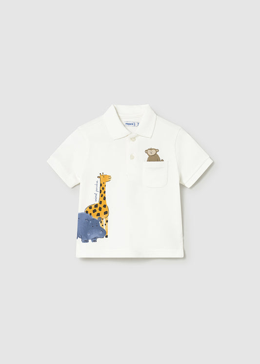 Polera Niño MC Polo Animales Nata Mayoral
