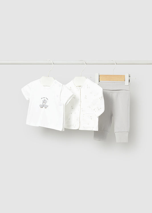 Conjunto Bebe 3 Piezas Plata Mayoral