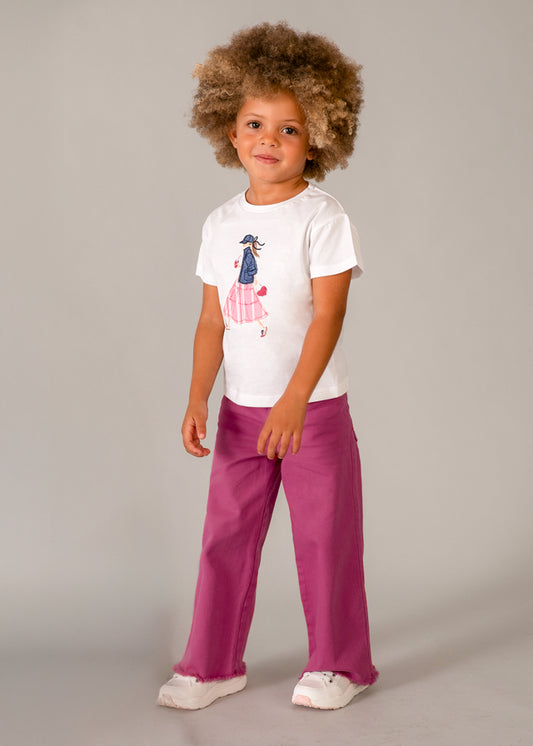 Polera Niña MC Jean Blanco Mayoral