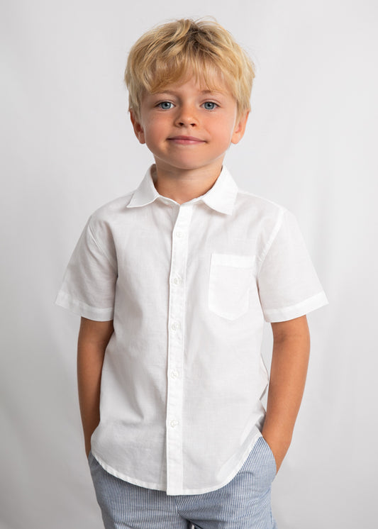 Camisa Niño MC Lino Blanco Mayoral