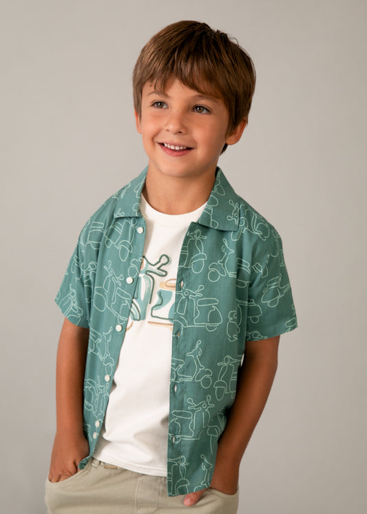 Camisa Niño MC Bordado Alga Mayoral