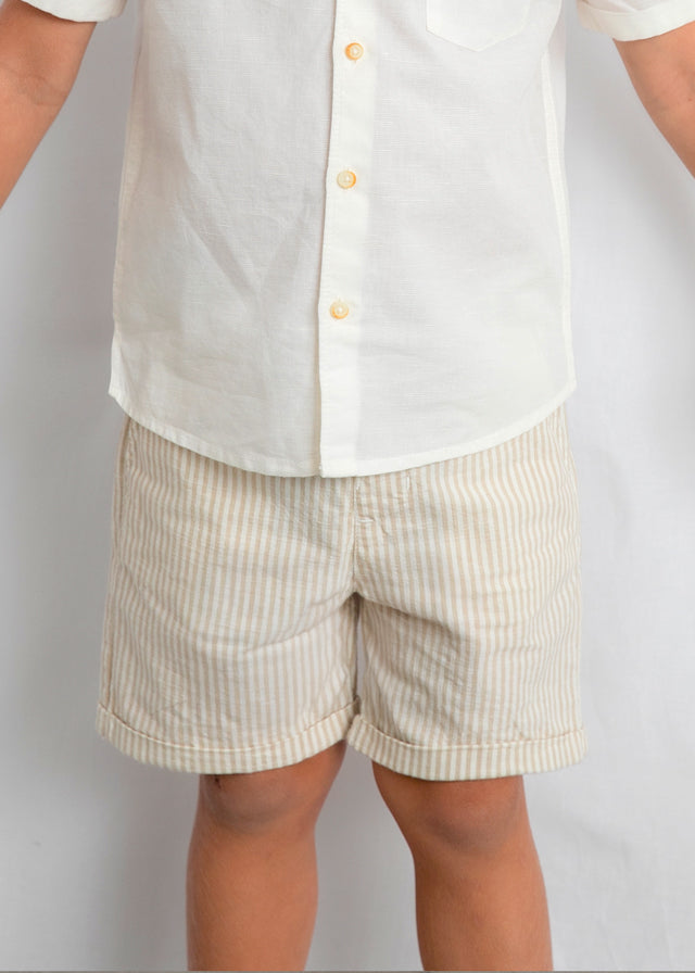 Conjunto Niño 2 Piezas Lino Avena Rayas Mayoral